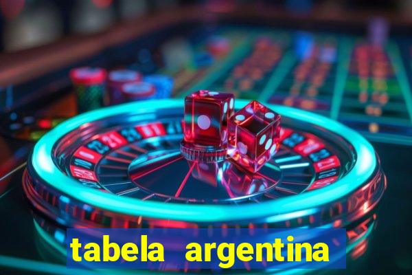 tabela argentina torneo betano